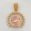 Pendant Face of Christ 7.85g / 1 1/2 in Three Golds 18K