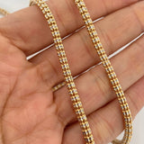 Ice Chain 31.75 g / 25 3/4 in / 3.6 mm Two-Tone Yellow White 18K Gold