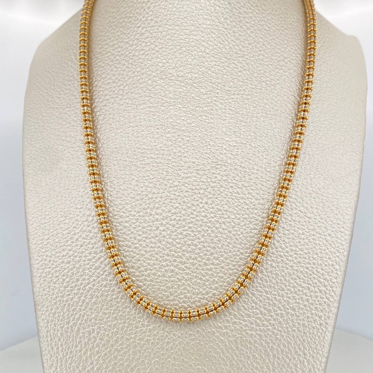 Ice Chain 31.75 g / 25 3/4 in / 3.6 mm Two-Tone Yellow White 18K Gold
