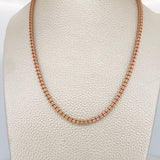 Ice Chain 22.8 g / 23 3/4 in / 3.15 mm Two-Tone White and Rose Gold 18K