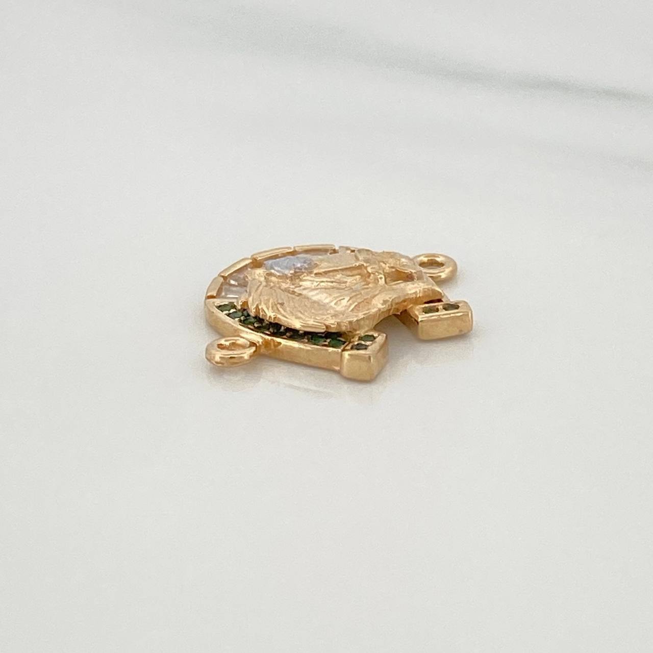 Charm Horseshoe 2.2 g / 1/2 in Two Golds Yellow White 18K
