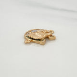 Charm Horseshoe 1.95 g / 1/2 in Two Golds Yellow White 18K