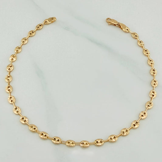 Tobillera Gc 3.55 g / 10 in / 4 mm Oro Amarillo 18K