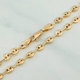 Diamond Cut Gc Anklet 3.75 g / 9 1/2 in / 4 mm Yellow Gold 18K