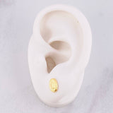 Stud Earrings Virgin of Guadalupe 0.5g / in / 6.7mm Yellow Gold 18K