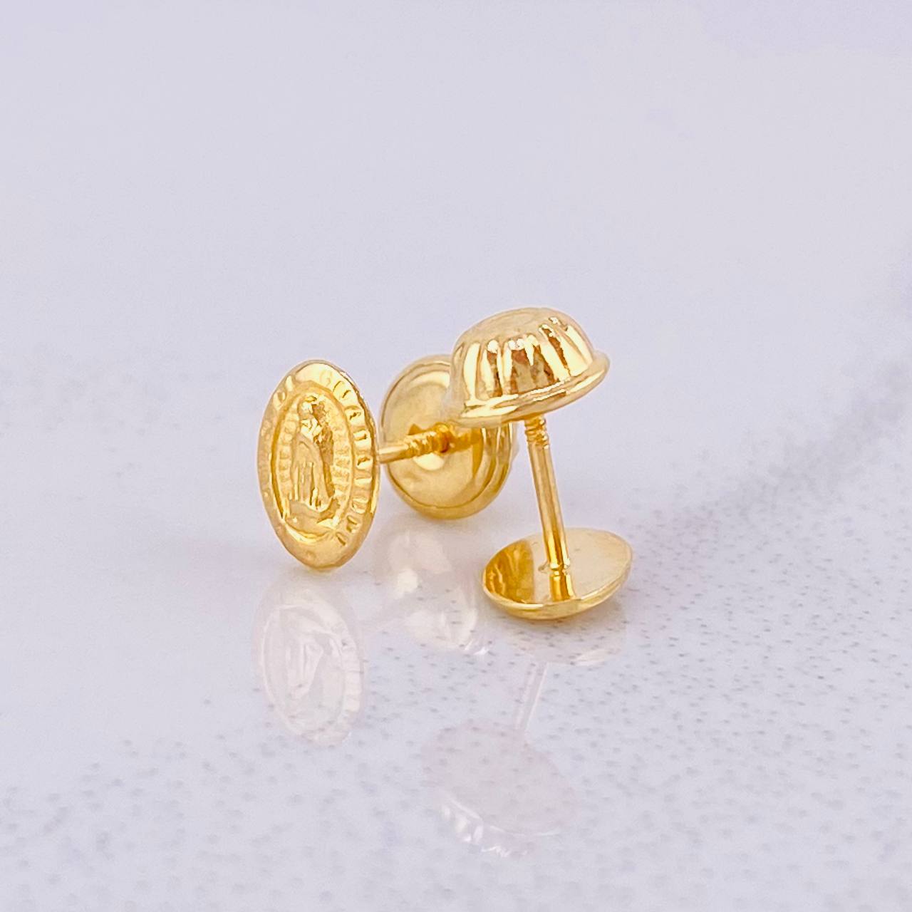 Topos Virgen de Guadalupe 0.55g / in / 6.7mm Oro Amarillo 18K