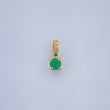 Dije Redondo Esmeralda 0.9pts 0.2gr / 1/4 in / Oro Amarillo 18K &