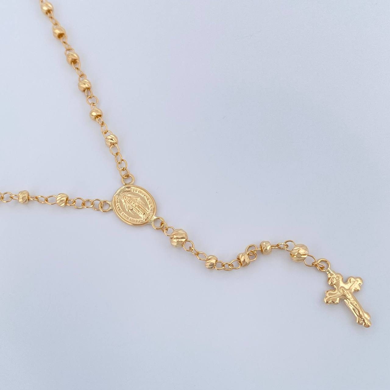 Rosario Virgen Milagrosa 5.8gr / 18 1/2 in / 2mm-3mm Oro Amarillo 18K $