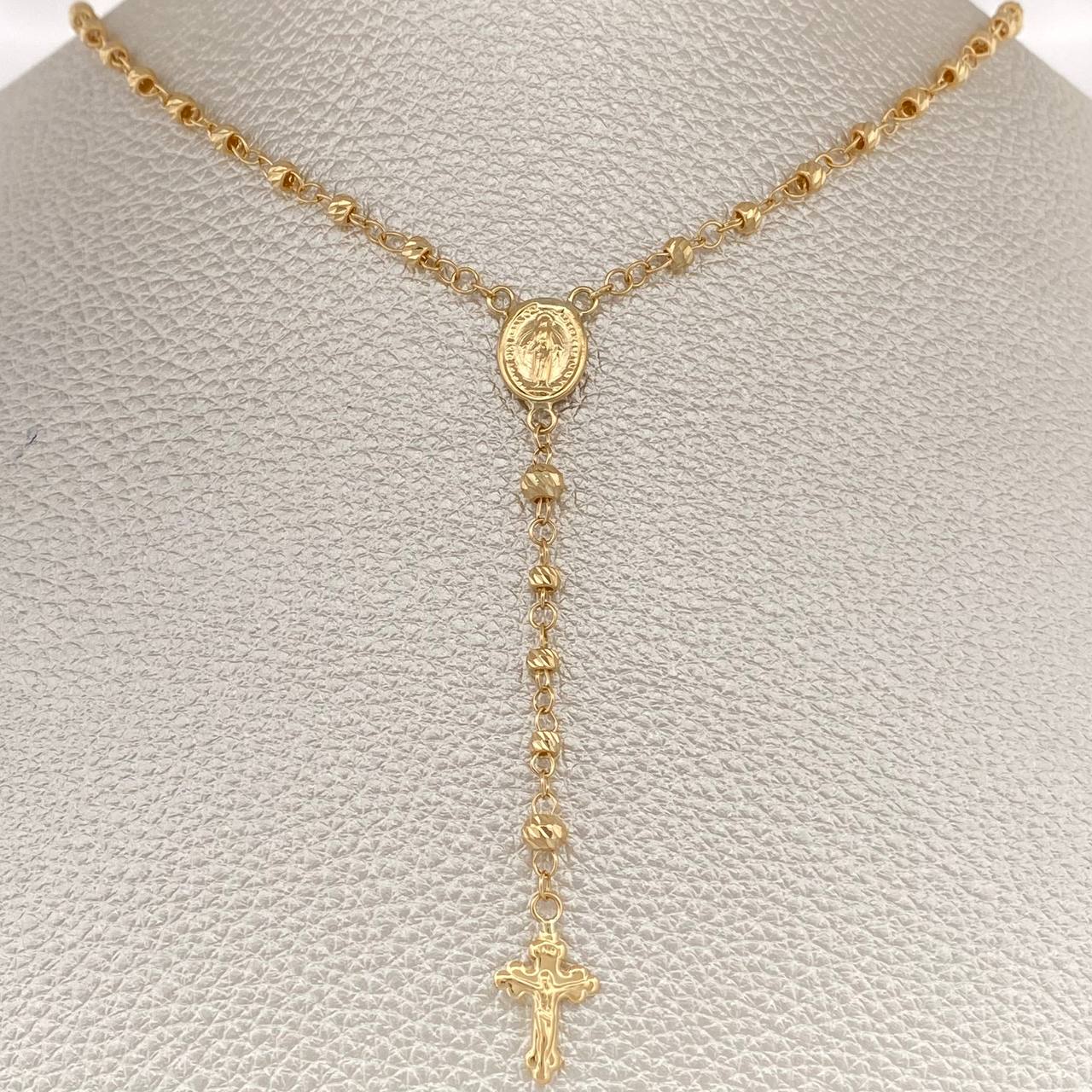 Rosario Virgen Milagrosa 5.85gr / 18 3/4 in / 3mm-2mm Oro Amarillo 18K %