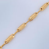 Pulso Rustico Barril Rayado 3.2gr / 8 1/4 in / 3.4mm Oro Amarillo 18K $