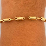 Pulso Rustico Barril Rayado 3.2gr / 8 1/4 in / 3.4mm Oro Amarillo 18K $