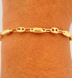 Pulso Rustico GC 3.55gr / 8 1/4 in / 4mm Oro Amarillo 18K $