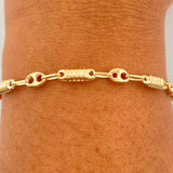 Pulso Rustico GC 3.25gr / 8 1/4 in / 4mm Oro Amarillo 18K $