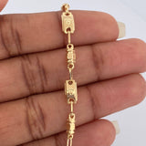 Pulso Rustico Corona 3.35gr / 8 1/2 in / 4mm Oro Amarillo 18K $