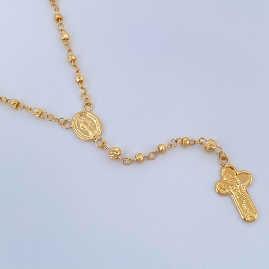 Rosario Virgen Milagrosa 6.15gr / 18 1/2 in / 3mm-2mm Oro Amarillo 18K %