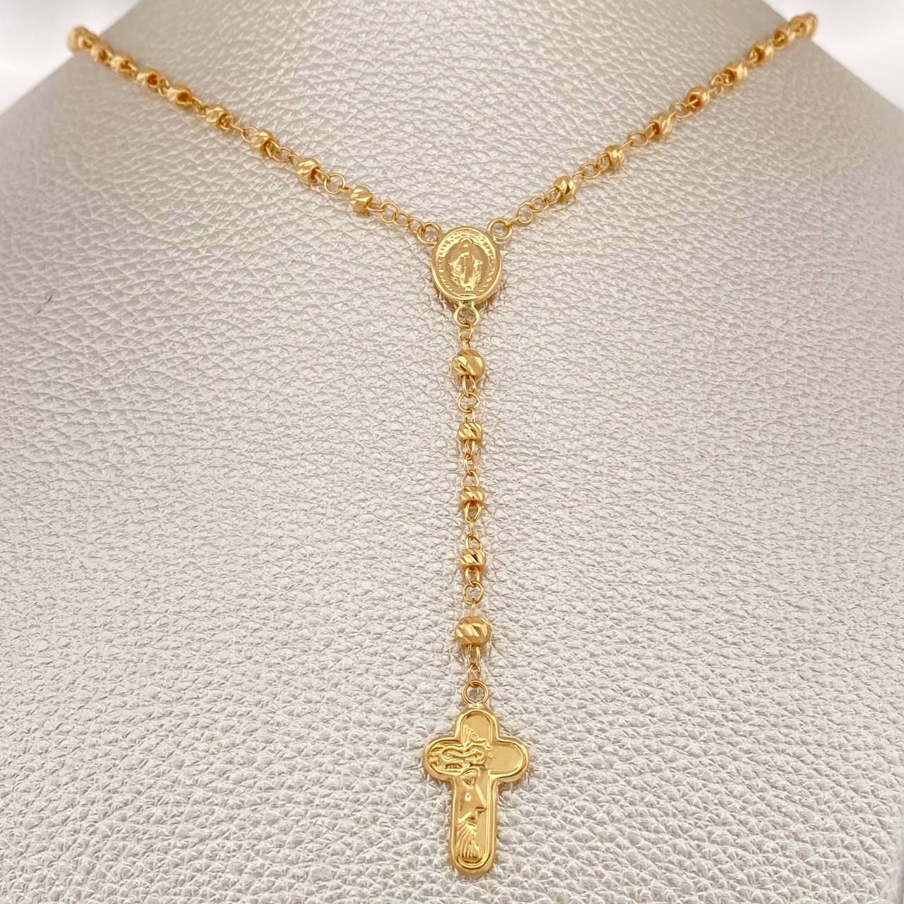 Rosario Virgen Milagrosa 6.15gr / 18 1/2 in / 3mm-2mm Oro Amarillo 18K %