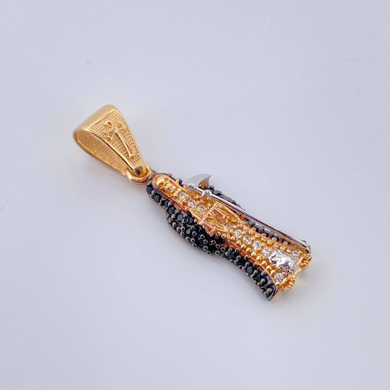 Dije Santa Muerte 2.6gr / 1 1/4 in / Tres Oros 18K %
