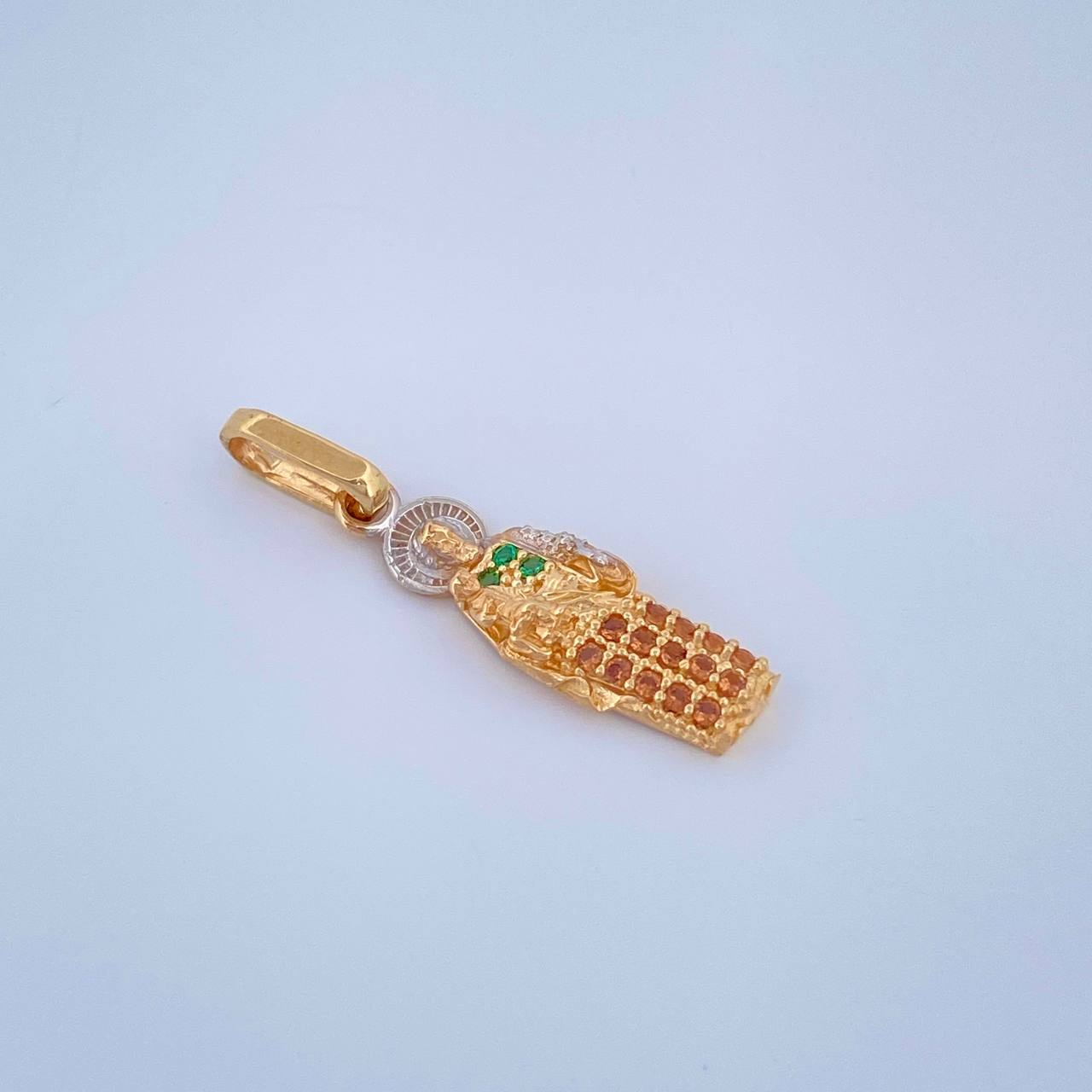 Dije San Judas Tadeo 1.05gr / 1 in / Dos Oros Amarillo Blanco 18K %