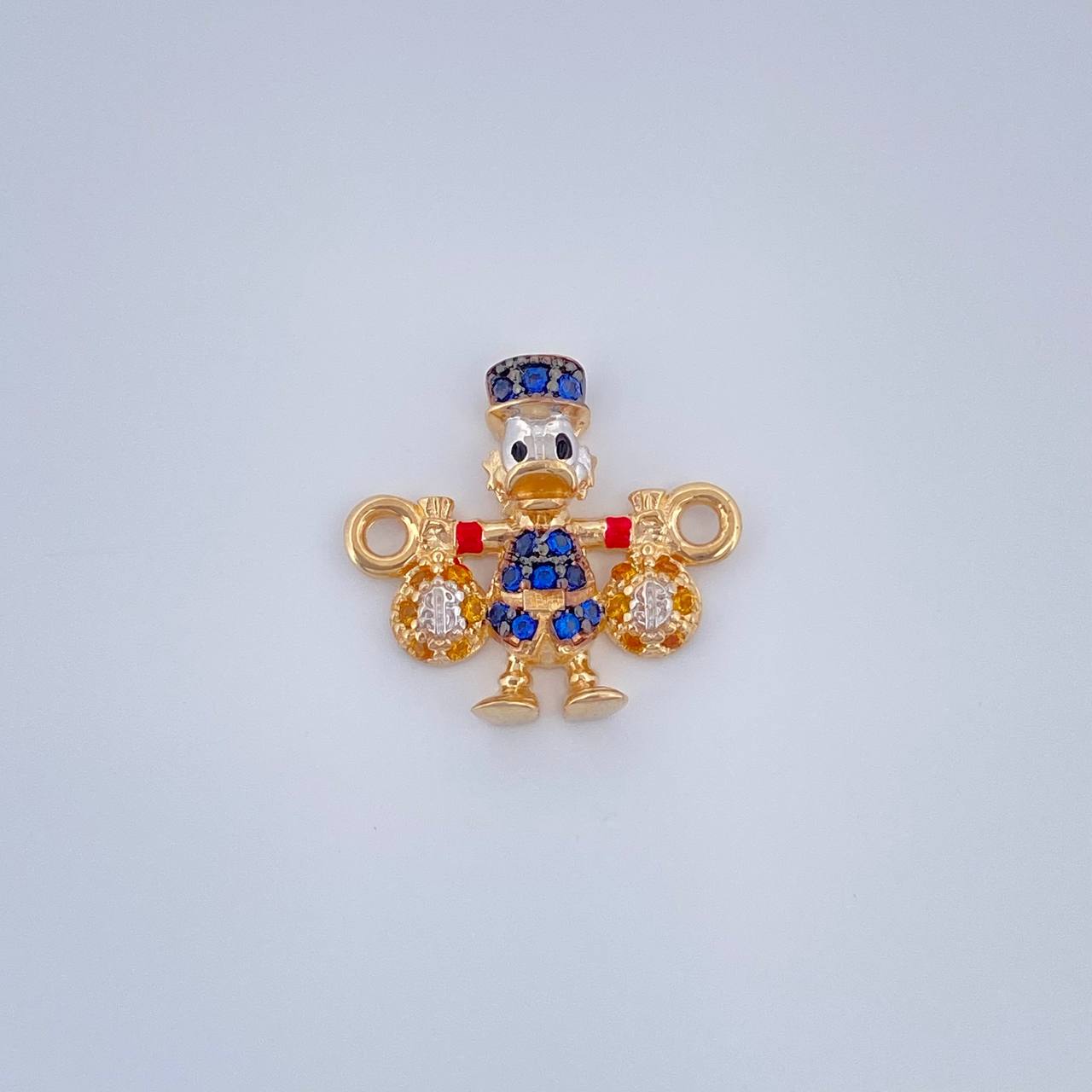 Herraje Pato Bolsa Dinero 1.65gr / 1/2 in / Dos Oros Amarillo Blanco 18K %