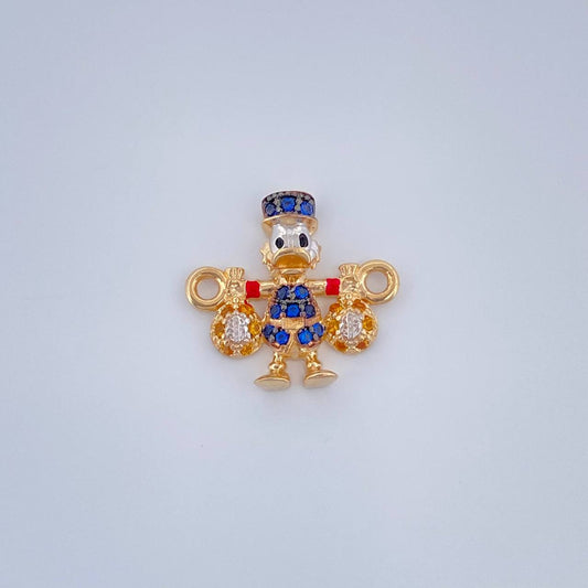 Herraje Pato Bolsa Dinero 1.65gr / 1/2 in / Dos Oros Amarillo Blanco 18K %