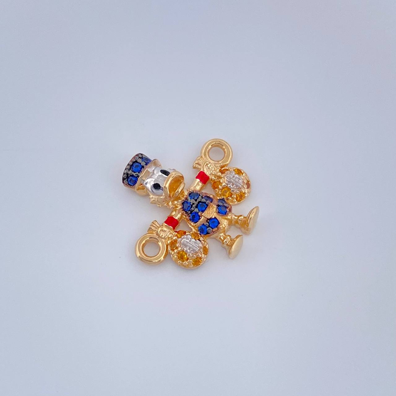 Herraje Pato Bolsa Dinero 1.65gr / 1/2 in / Dos Oros Amarillo Blanco 18K %