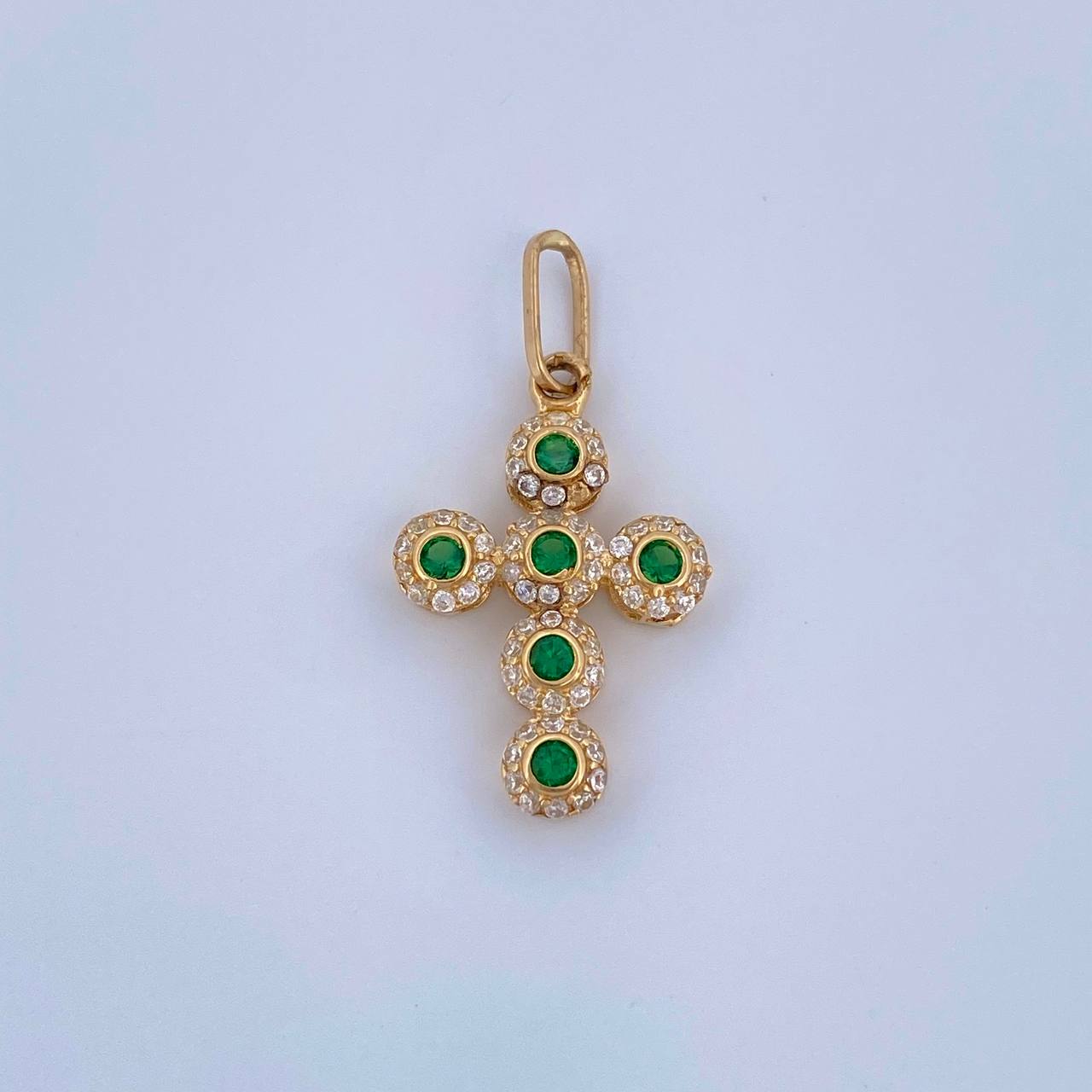 Dije Cruz Tupida 1.45gr / 1 in / Oro Amarillo 18K &