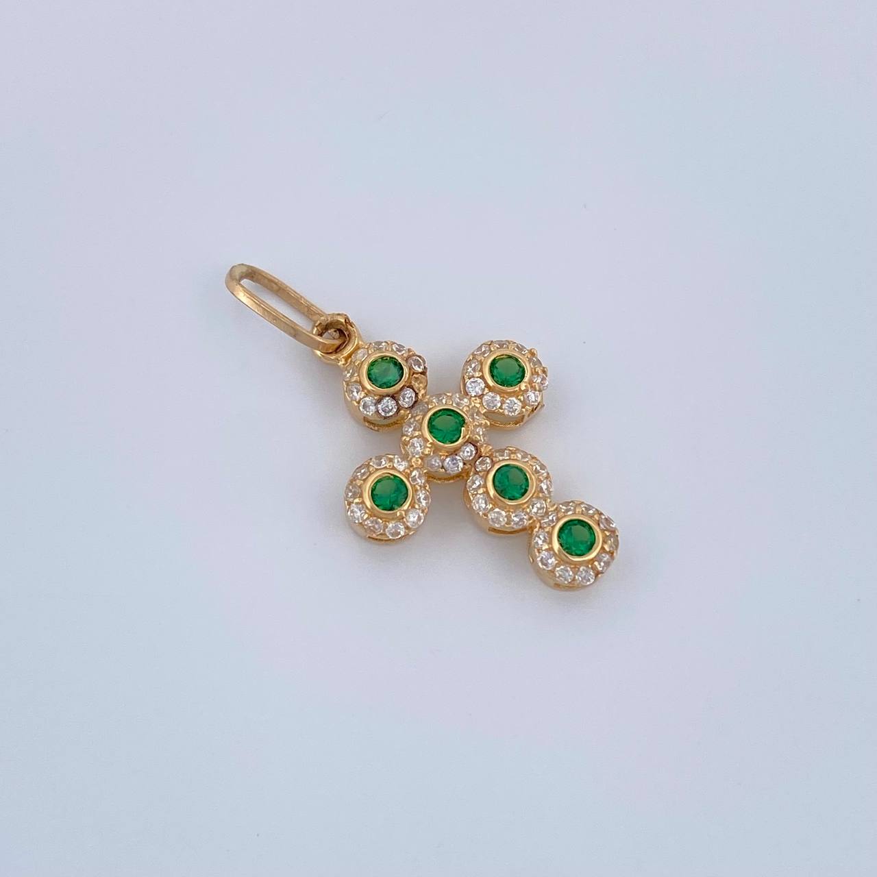 Dije Cruz Tupida 1.45gr / 1 in / Oro Amarillo 18K &