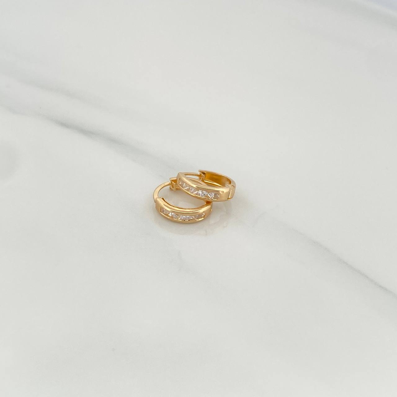 Candongas Carril 0.85 g / 1/2 in Oro Amarillo 18K