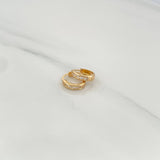 Candongas Carril 0.85 g / 1/2 in Oro Amarillo 18K