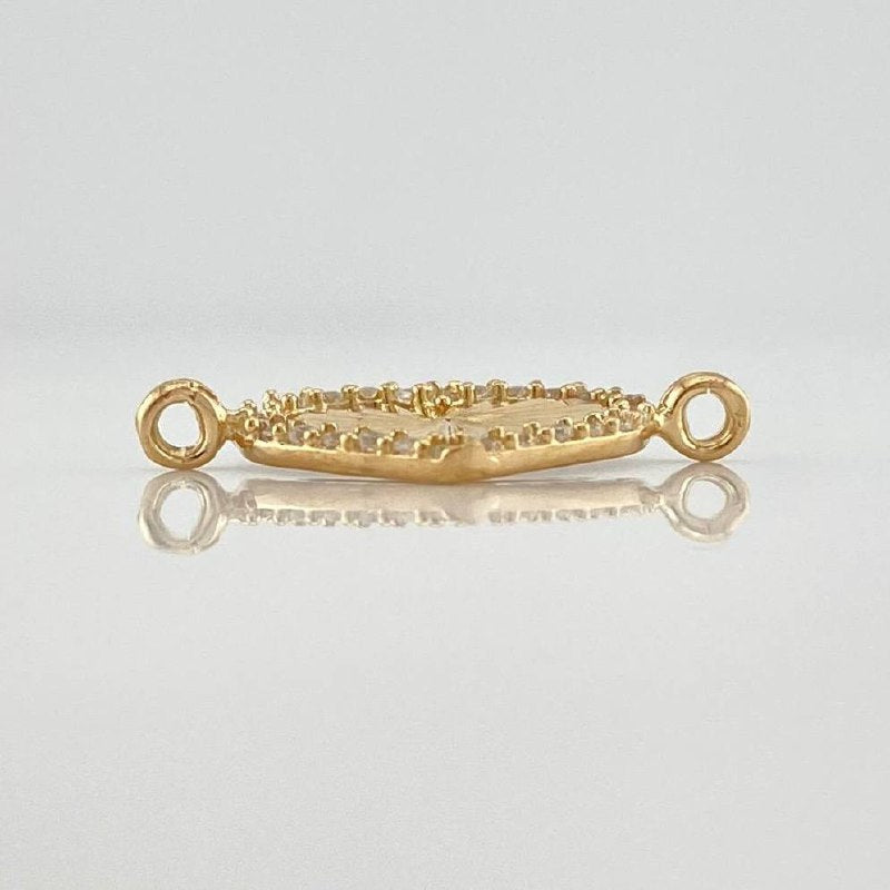 Herraje Corazón Diamantado 1 g / 3/4 in Oro Amarillo 18K