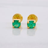Topos Cuatro Garras Esmeralda 40pts 0.65g / in / 4.2mm Oro Amarillo 18K