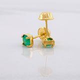Topos Cuatro Garras Esmeralda 40pts 0.7g / in / 4.2mm Oro Amarillo 18K