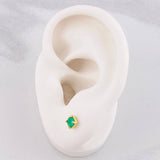 Topos Cuatro Garras Esmeralda 40pts 0.7g / in / 4.2mm Oro Amarillo 18K