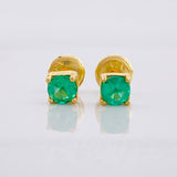 Topos Cuatro Garras Esmeralda 47pts 0.7g / in / 4.2mm Oro Amarillo 18K