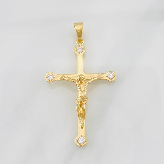 Pendant Cross Christ 4.1g / 2 in Yellow Gold 18K