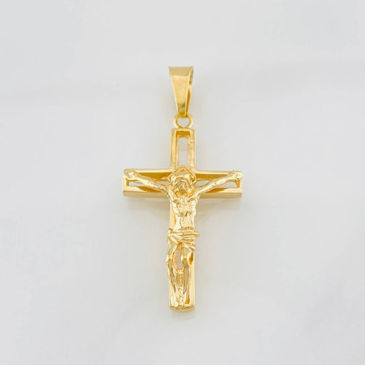 Pendant Cross Christ 4.1g / 1 1/2 in Yellow Gold 18K