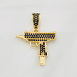 Pendant Mini Uzi 3.8g / 1 1/4 in Yellow Gold 18K