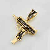 Pendant Mini Uzi 3.8g / 1 1/4 in Yellow Gold 18K