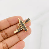 Pendant Mini Uzi 3.8g / 1 1/4 in Yellow Gold 18K