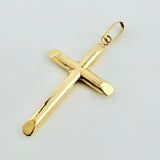 Dije Cruz Puntas Planas 1.75gr / 1 3/4 in / Oro Amarillo 18K