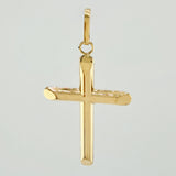 Dije Cruz Puntas Planas 1.75gr / 1 3/4 in / Oro Amarillo 18K