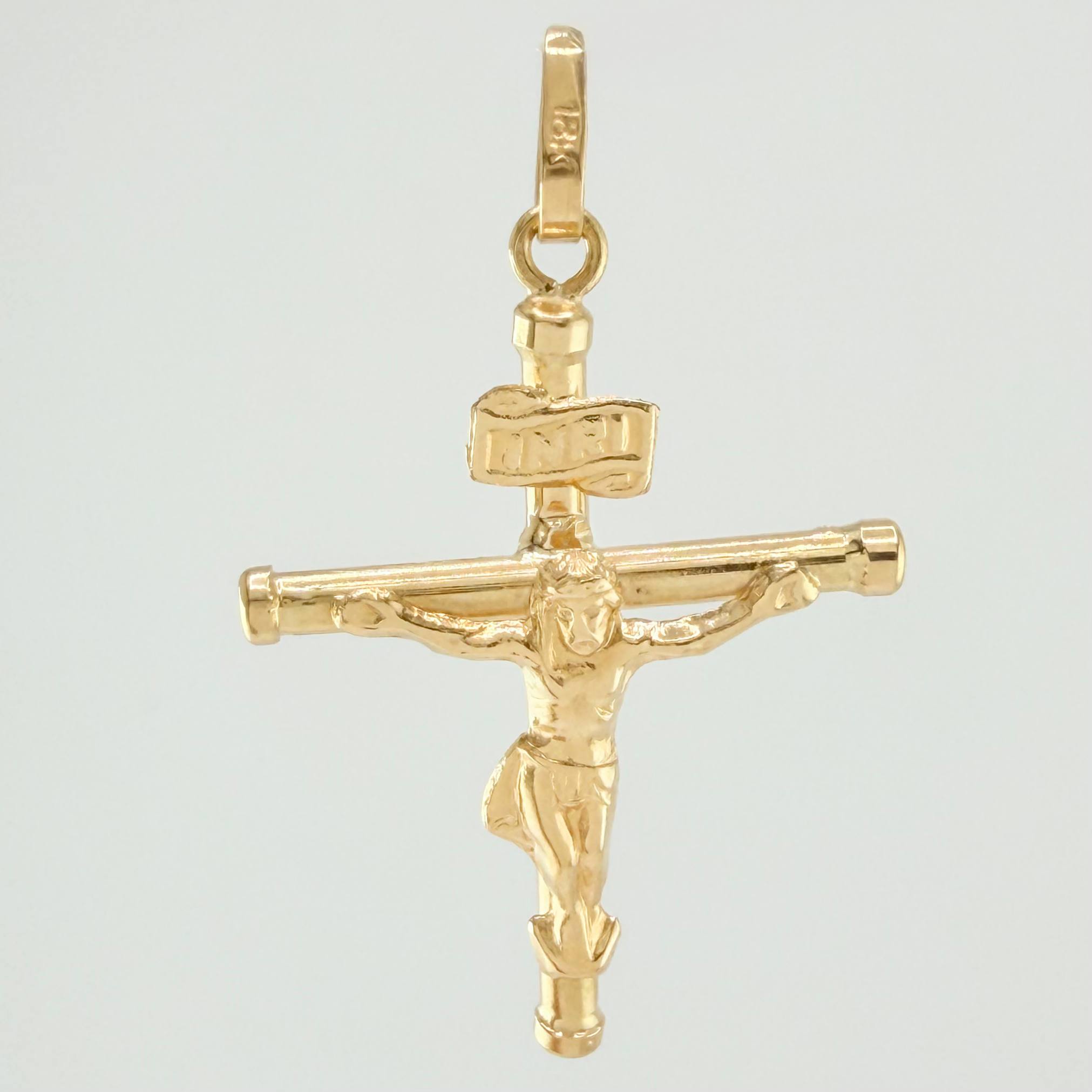 Dije Cristo Cruz 1.25gr / 1 1/4 in / Oro Amarillo 18K ©