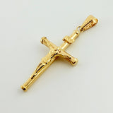 Dije Cristo Cruz 1.45gr / 1 1/2 in / Oro Amarillo 18K
