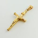 Dije Cristo Cruz 1.15gr / 1 3/4 in / Oro Amarillo 18K *