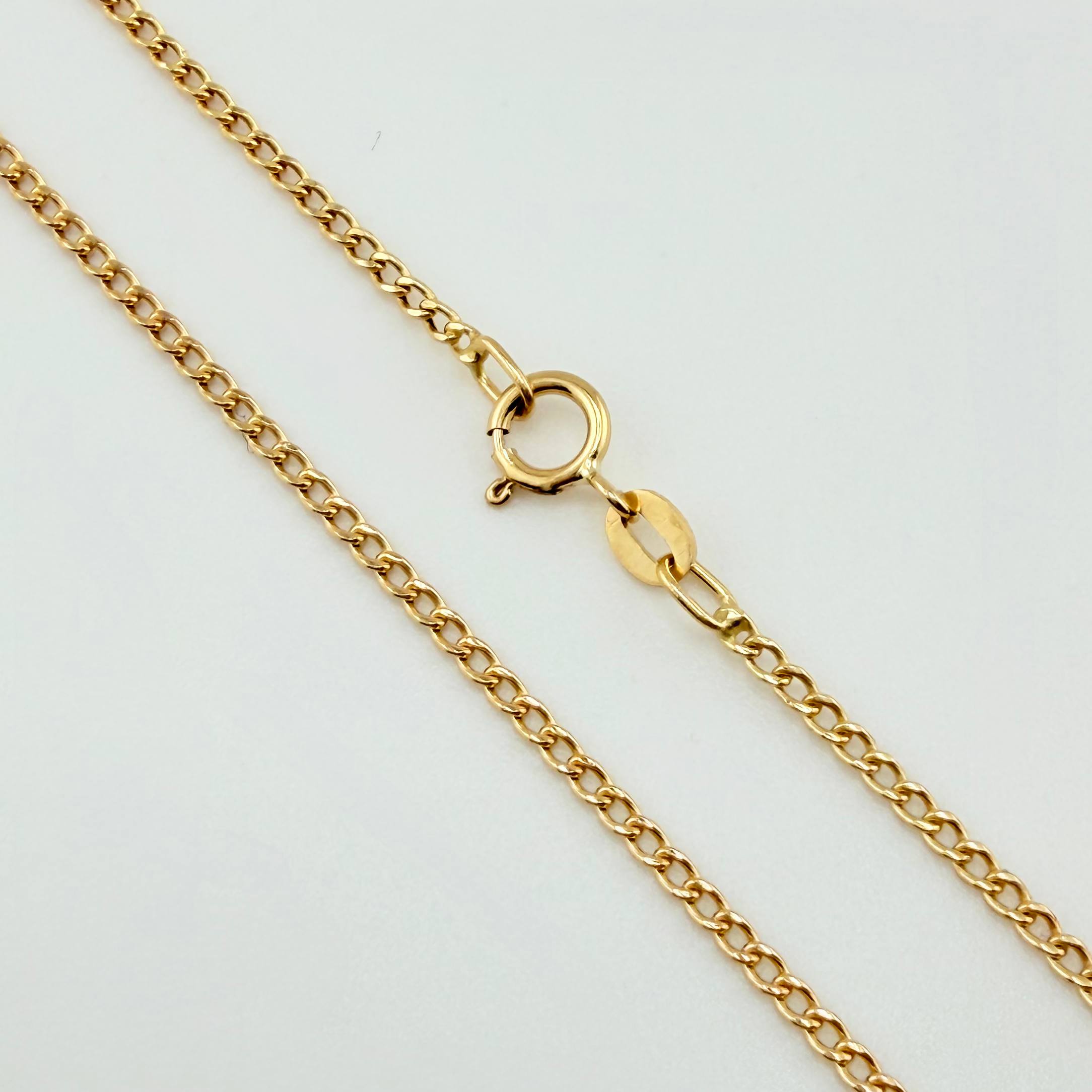 Cadena Mini Cubana 1.45gr / 23 1/2 in / 1.5mm Oro Amarillo +1 18K *