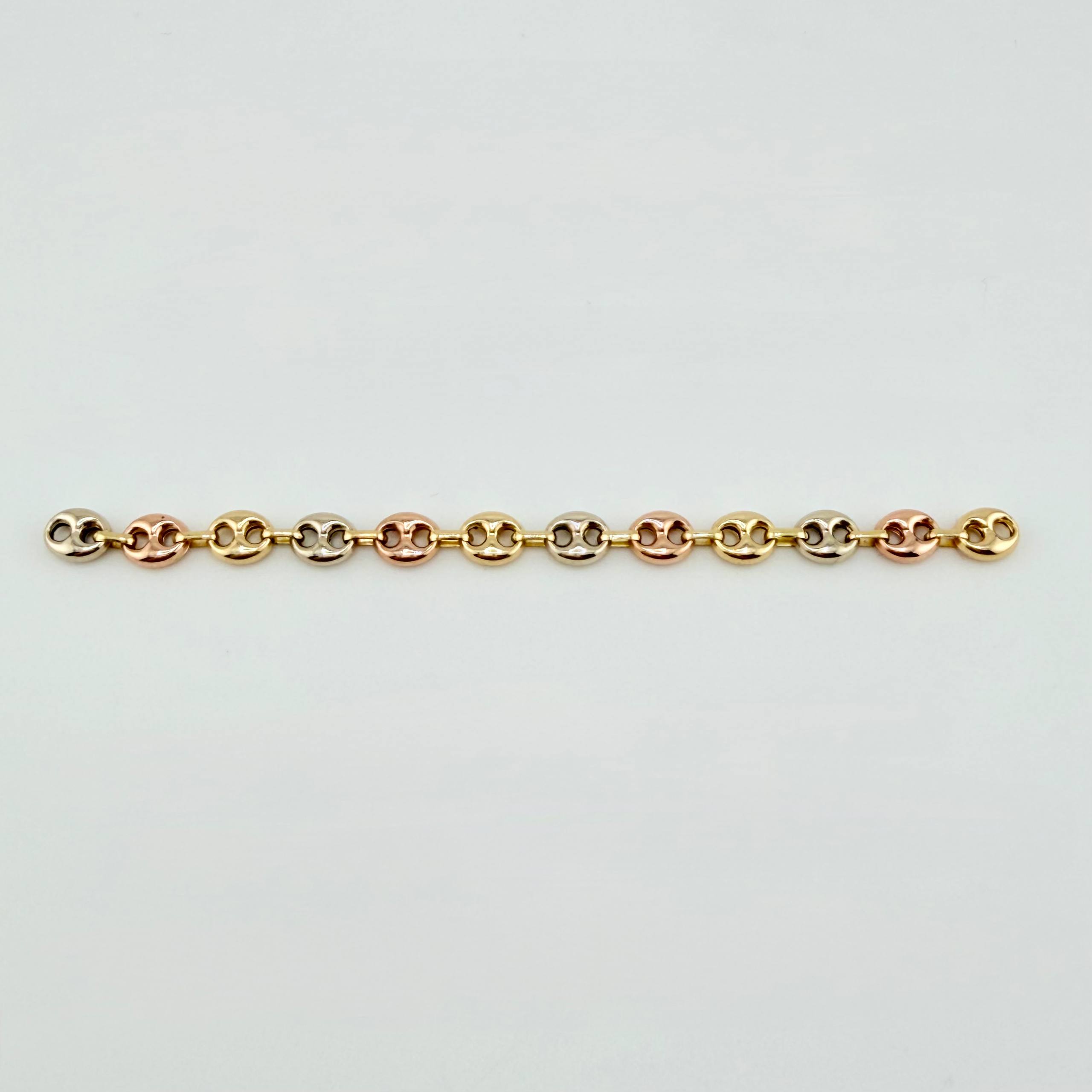 Herraje Retazo GC 12 Eslabones 1.8gr / 3 3/4 in / 5.4mm Tres Oros 18K