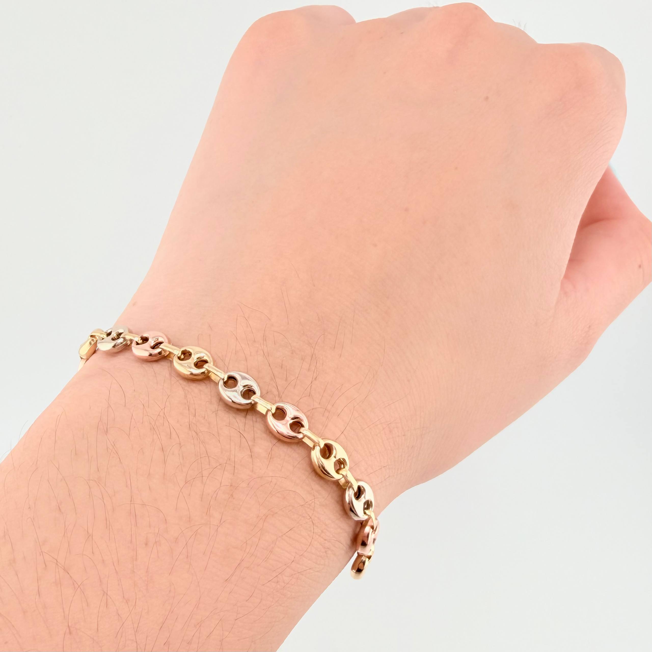 Herraje Retazo GC 12 Eslabones 1.8gr / 3 3/4 in / 5.4mm Tres Oros 18K