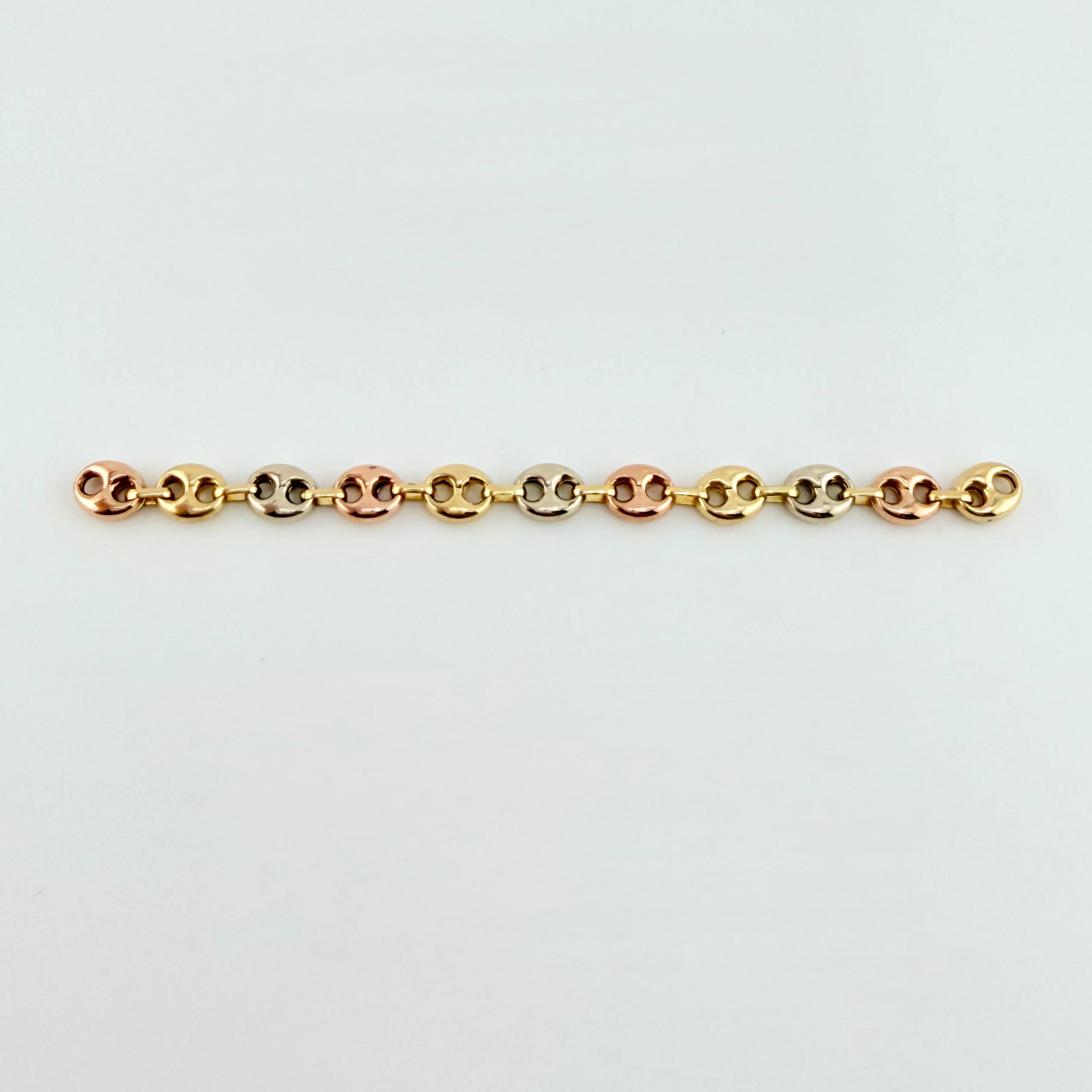 Herraje Retazo GC 11 Eslabones 1.65gr / 3 1/2 in / 5.4mm Tres Oros 18K