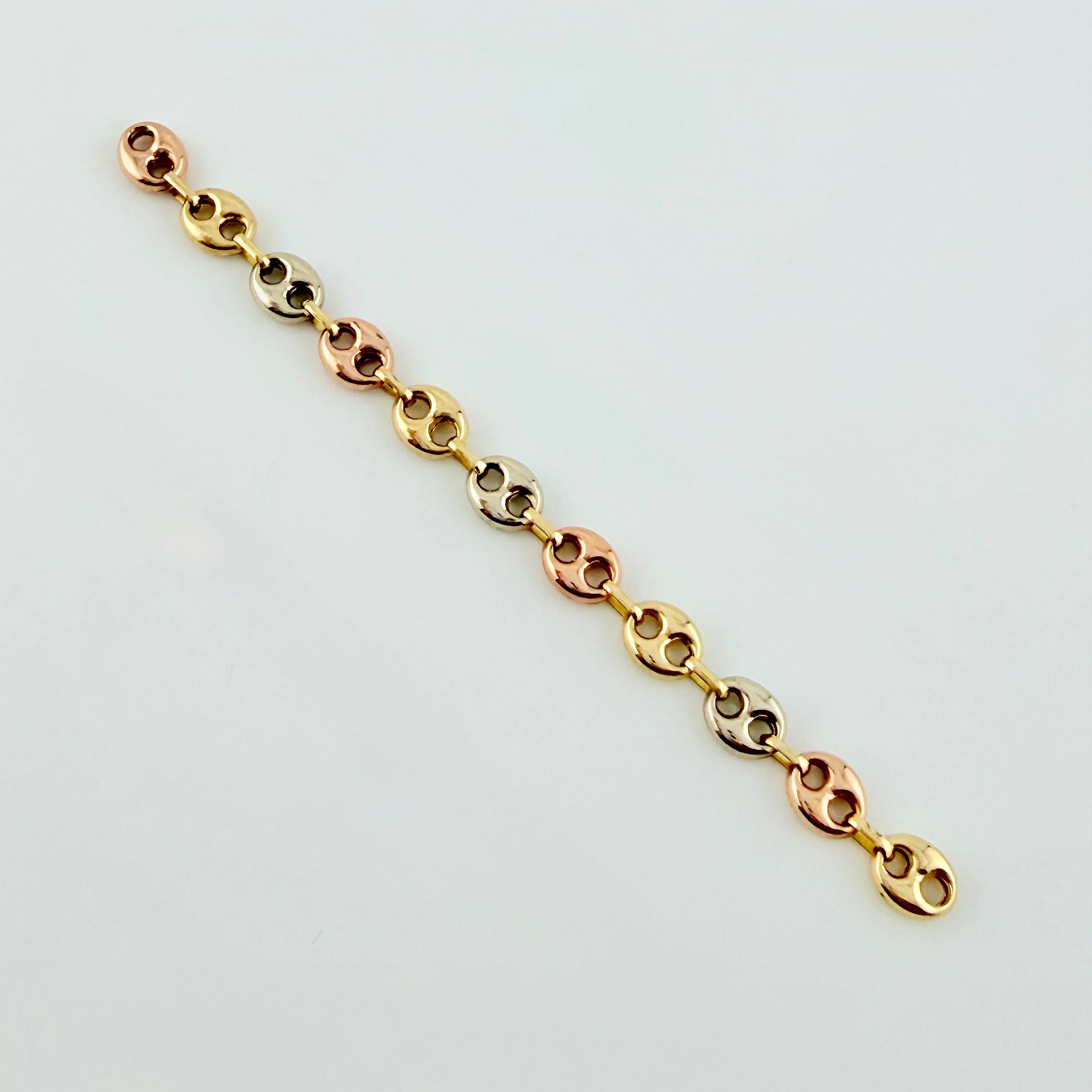 Herraje Retazo GC 11 Eslabones 1.65gr / 3 1/2 in / 5.4mm Tres Oros 18K