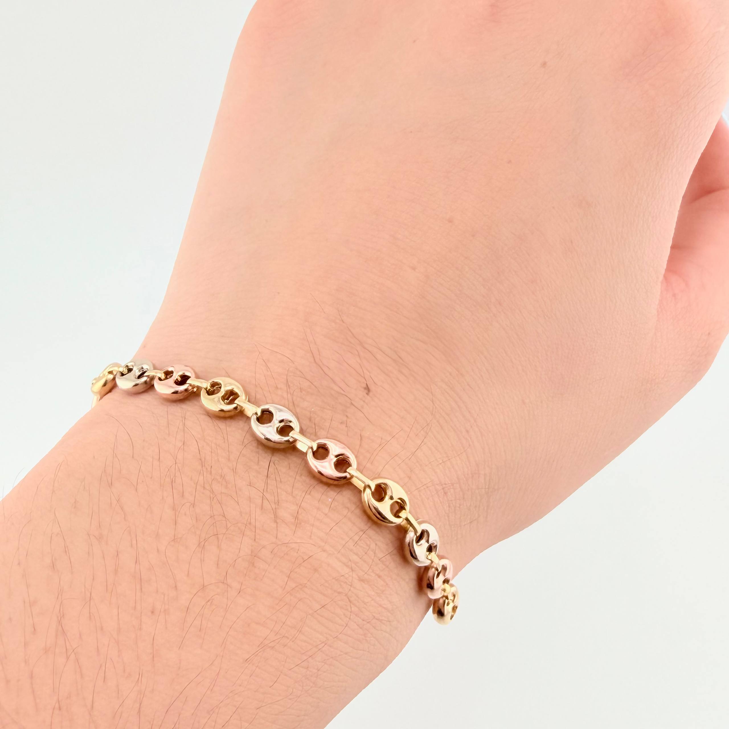 Herraje Retazo GC 11 Eslabones 1.65gr / 3 1/2 in / 5.4mm Tres Oros 18K